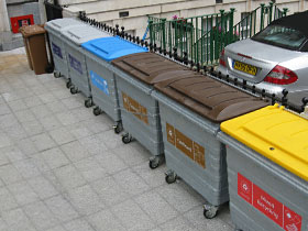 Four-Wheeled External Bins