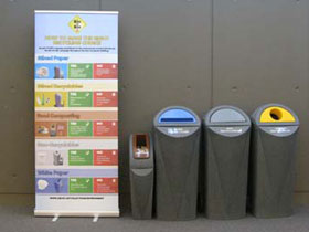180L Executive Bins positioned with Display Stand