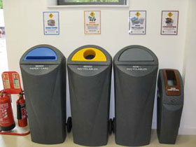180L Executive Bins positioned with Food Composting Bin